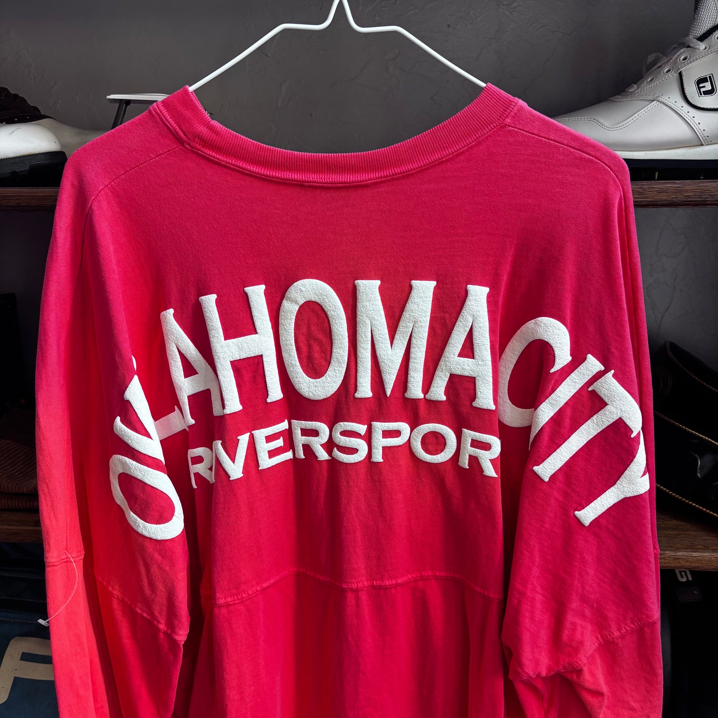 Vintage Oklahoma Riversport puff print shirt
