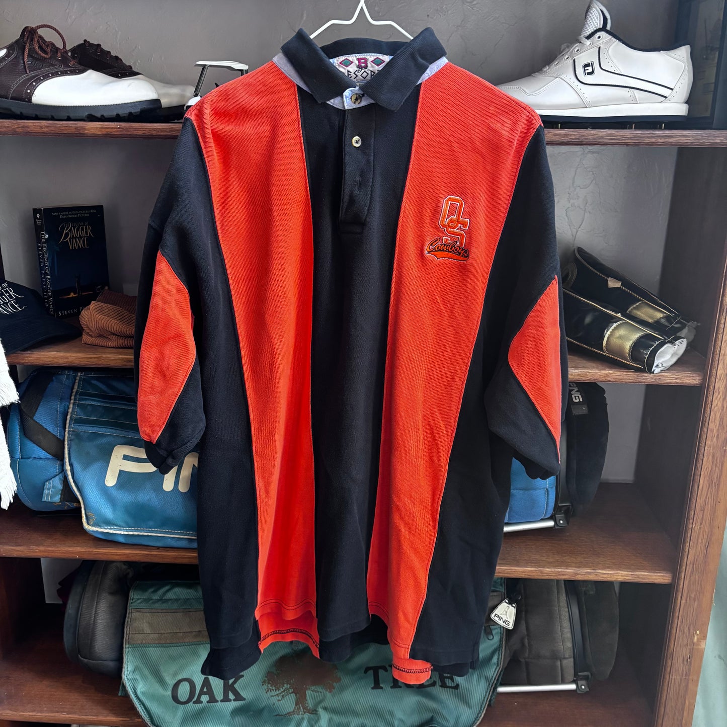 Vintage OSU striped polo