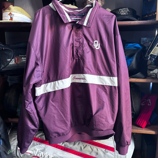 Vintage Oklahoma Sooners golf pullover OU football golf