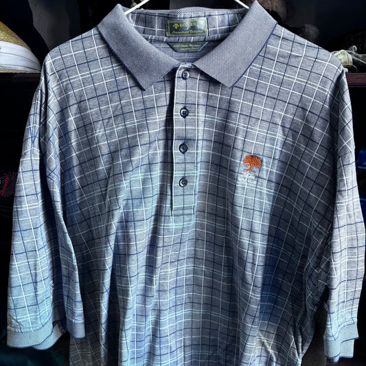 Vintage Plaid Oak Tree Golf Club Polo