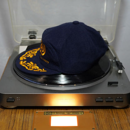 Very Rare Vintage Oklahoma City University Hat Snapback with Green Underbill. Wool.