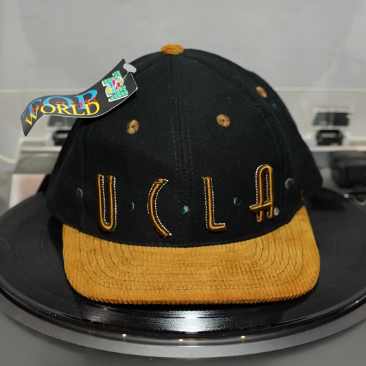 Vintage UCLA Bruins Corduroy Hat Snapback Black and Gold