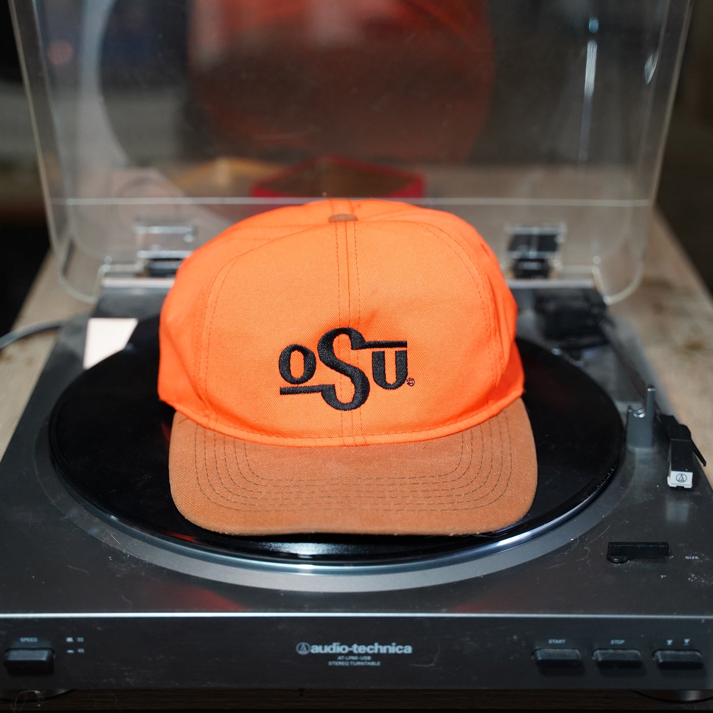 Rare Vintage Orange Oklahoma State University Hat Snapback. OSU
